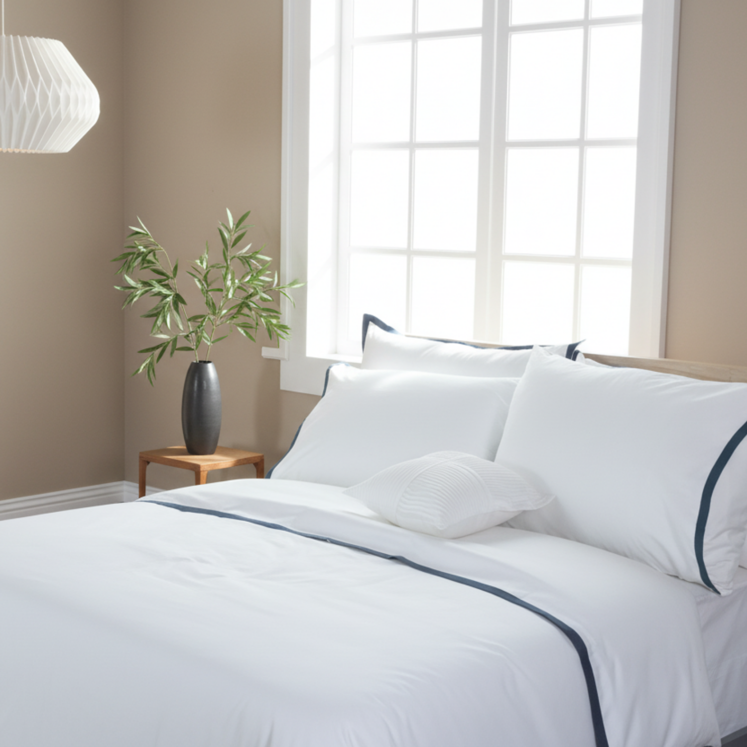 Nightfall Silky Soft Sateen Border Duvet Set